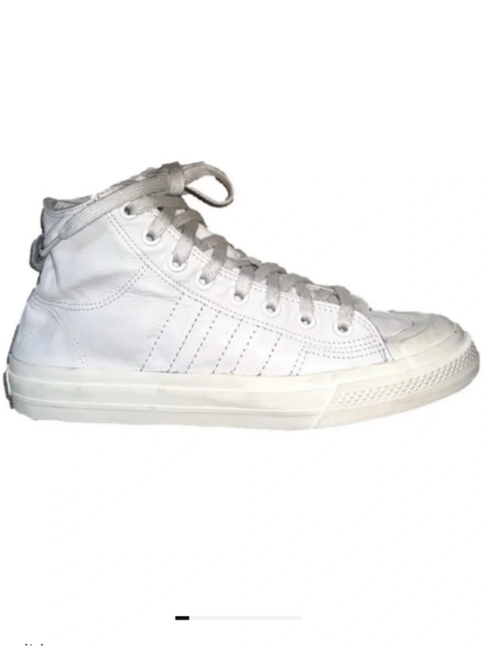 Adidas Nizza Leather Hi Top Sneakers White size 9